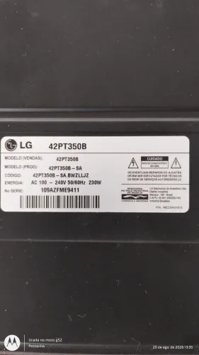 Tv 42" LG PLASMA - retirada de peças!