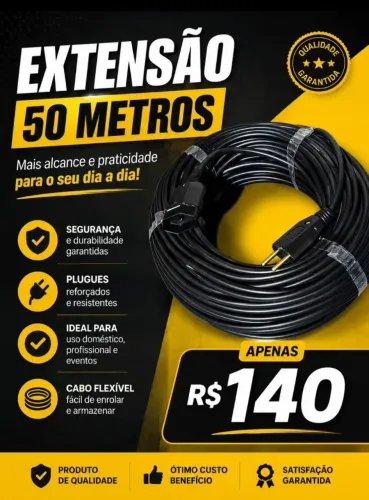 Extensão Elétrica 50 metros