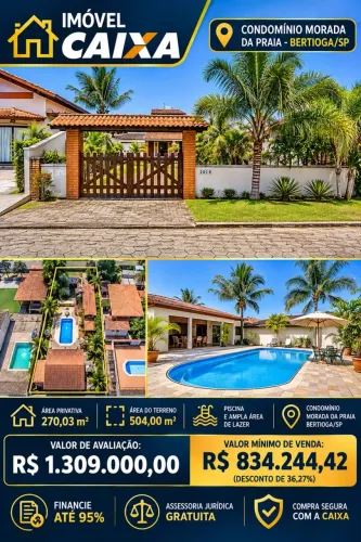 Sobrado para venda com 504 metros quadrados com 2 quartos em Morada da Praia - Bertioga -