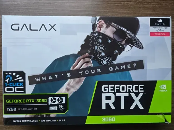 Placa de Vídeo Galax NVIDIA GeForce RTX 3060, 12GB GDDR6