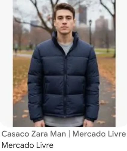 Casaco masculino azul zara