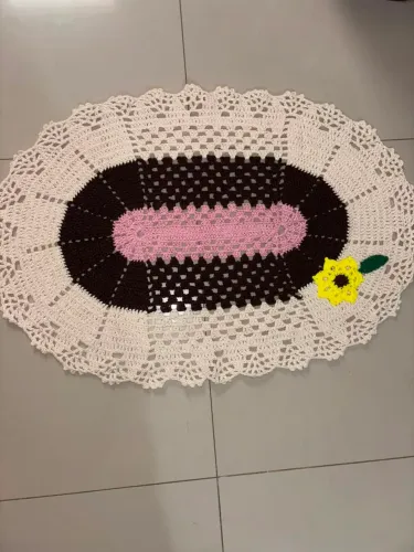 Tapete crochê feito à mão