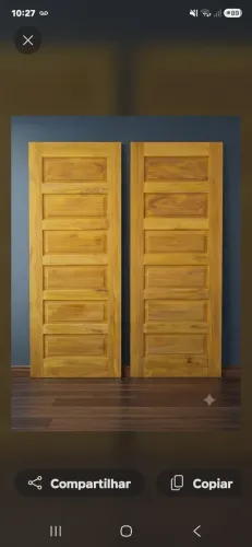Folha de porta madeira maciça