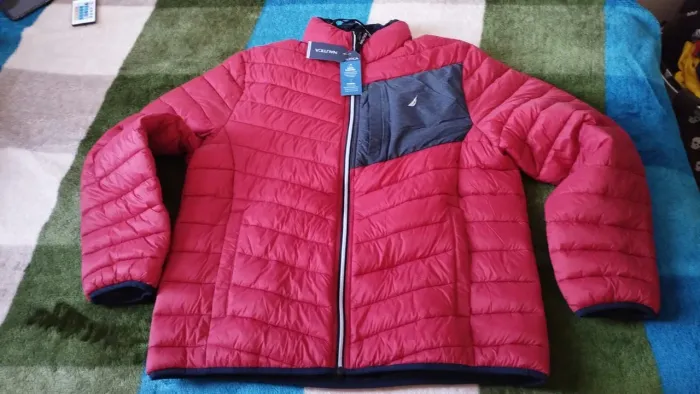 Jaqueta Nautica Original Puffer Corta Vento/Resistente à Água - Nova com Etiqueta XL