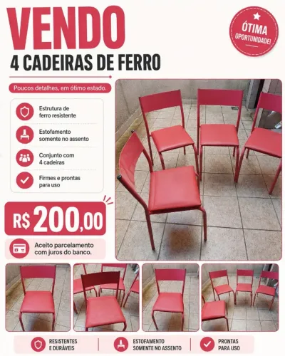 Cadeira Tok & Stok Talk empilhável
