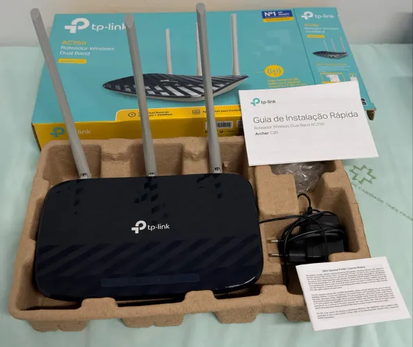 Roteador TP-Link Archer Archer C20 AC750 azul/branco