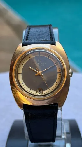 Relógio Vintage Hamilton Pan Europ 701 Automático Banhado a Ouro - Swiss Made