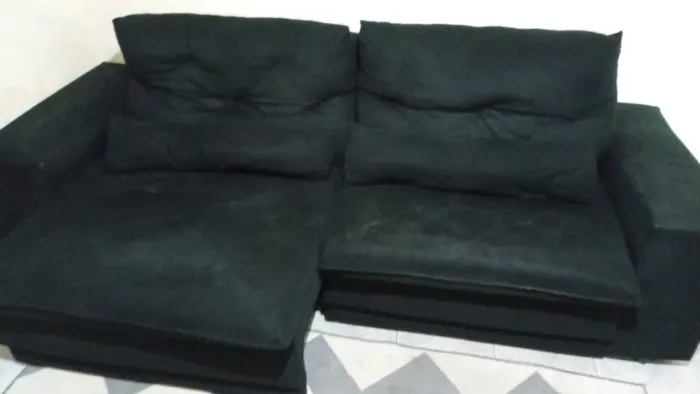 Sofá retrátil preto