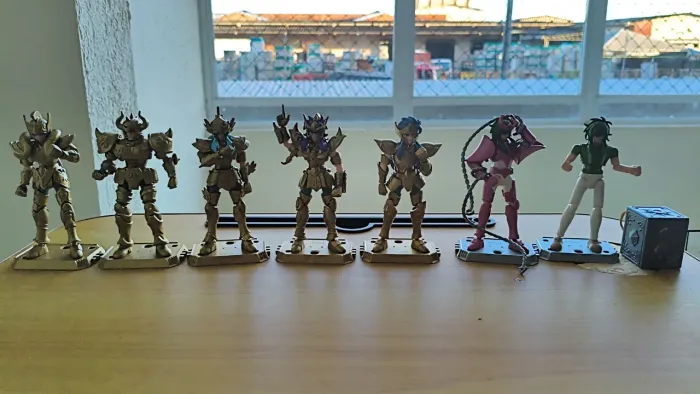 Cavaleiros do zodíaco Galaxy blokees Mu, Aldebaran, Afrodite, Milo, Camus, Shun + Shun Pan