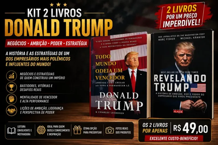 Kit 2 livros de Donald Trump