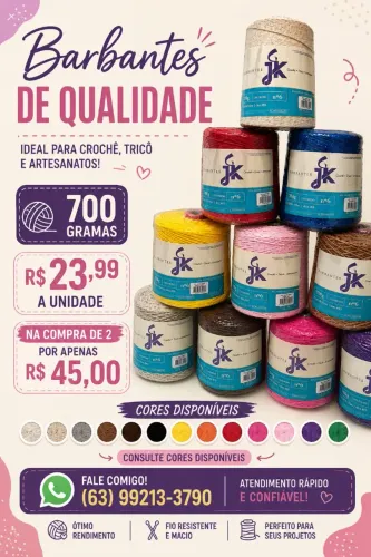 Barbantes 700gramas fio 6