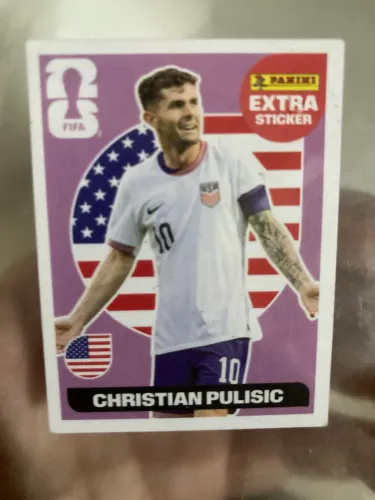 Figurinha Legend Pulisic Roxa Copa do Mundo 2026 Extra