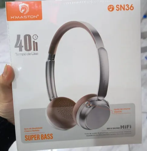 Fone bluetooth com entrada cartão SD e auxiliar