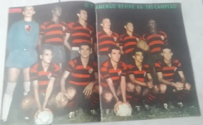 Manchete Flamengo Tricampeão 1955 Com Poster Do Time