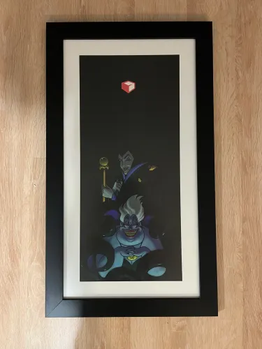 Quadro Vilões Disney da Mixture Box Enquadrado c/ Vidro Antirreflexo