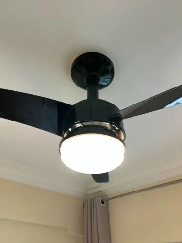 Ventilador de Teto com Controle Remoto Maxi Air Control Mondial Preto 125W VTE-02 220V