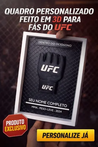 Decoração Personalizada 3D Edição Especial para Fãs de MMA Futebol Judô UFC 