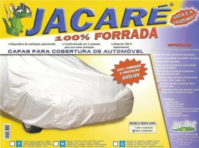 Capa de Cobrir Carro Jacaré Total Impermeável