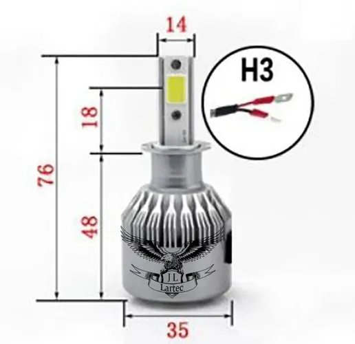 Kit Super Led 6k Lumens 12-24v Par Xenon H3