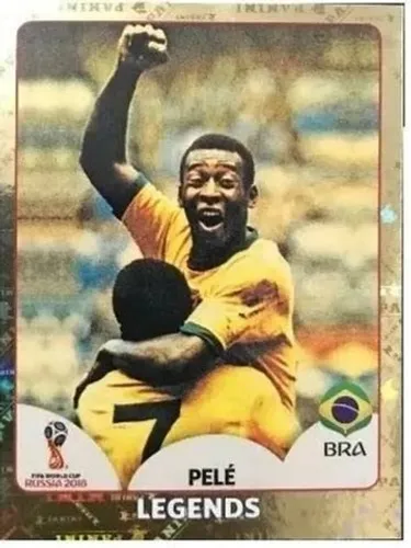 Figurinha Pelé, álbum Copa do Mundo 2018