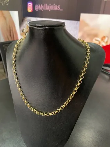 Corrente português feminina ouro 18k
