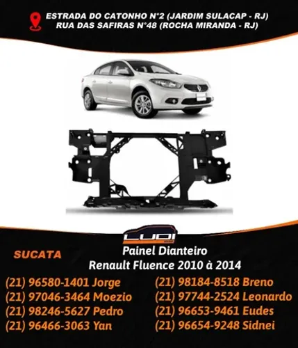 Painel Dianteiro Renault Fluence 2010 à 2014
