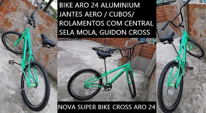 NOVA SUPER BIKE CROSS ARO 24 ALUMINIUM, AERO, ROLAMENTOS CUBOS...GARANTIA*