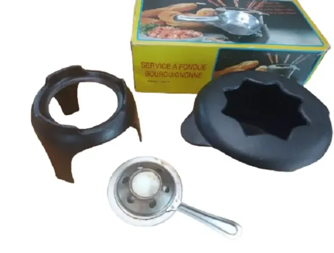 Fondue De Ferro Fundido - Conjunto Com 10 Peças