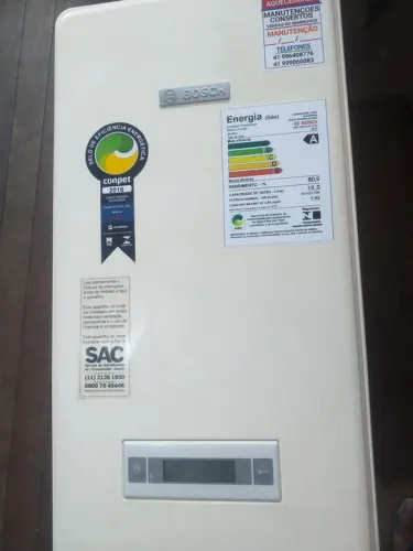 Aquecedor de água a gás Bosch - 80,9% de rendimento - Com selo Conpet!