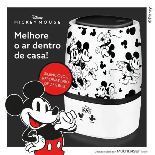 Umidificador de Ar Ultrassônico Mickey Multilaser Saúde - HC095