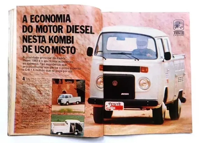 Revista Quatro Rodas - Kombi Diesel, Fusca 1300 GL, Fiat 147 C 1982, Passat
