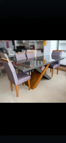 mesa de jantar de luxo com 6 lugares