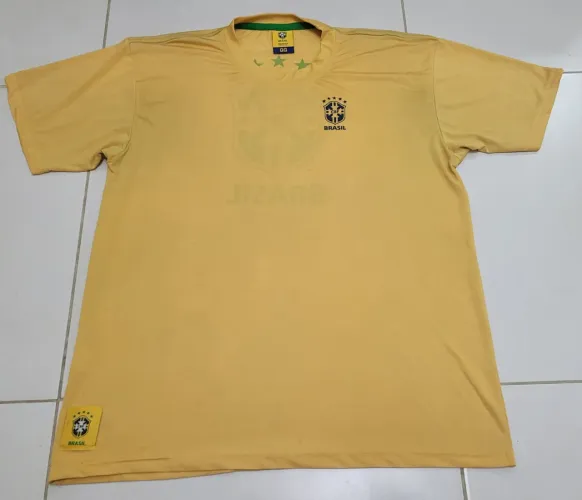 Camisa Seleção Brasil futebol CBF amarela GG