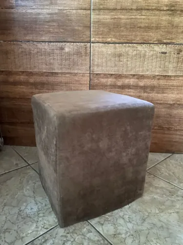 Puff / Banqueta quadrado - Camurça