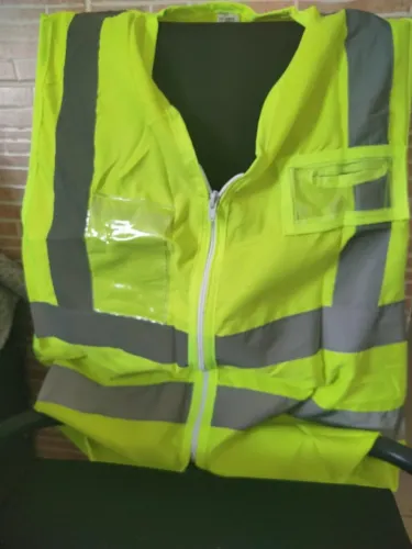 Colete Refletivo TACTEL Padrão INFRAERO | Classe 2 | Alta Visibilidade | Bolso Identificaç