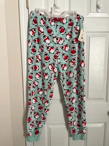 Calça de pijama com estampa de pinguim nova importada