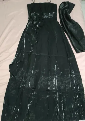 Vestido longo social preto Tam. P