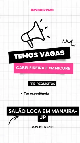 Cabeleireira e manicure 