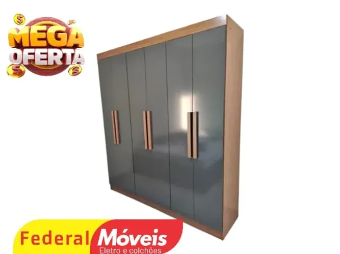 Guarda Roupa Casal 100% MDF 6 portas 2 gavetas Oferta