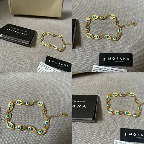 Pulseira Morana Olho Grego Dourada ? Nova