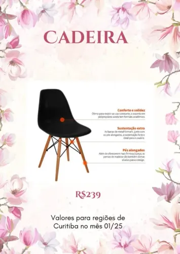 Promoção Cadeira Palito Preta - 23/01