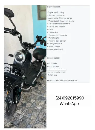 Bicicleta Elétrica Trixx 1000w 