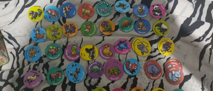 ping pong animais em extinção tazos