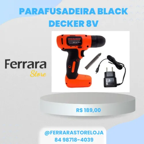 Parafusadeira E Furadeira De Litio 8volts Black+decker