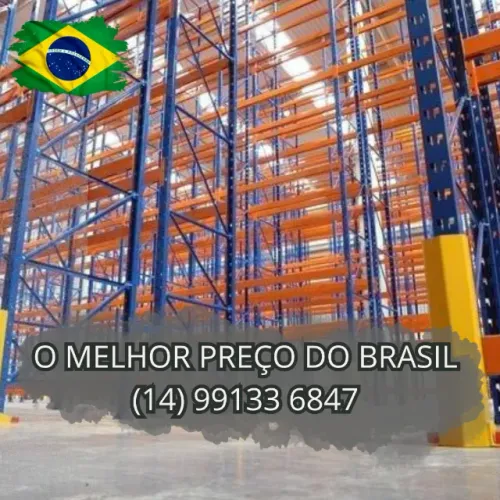 Porta palete estruturado para estoque de produtos