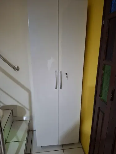 Armário multiuso com chave Branco 2 Portas