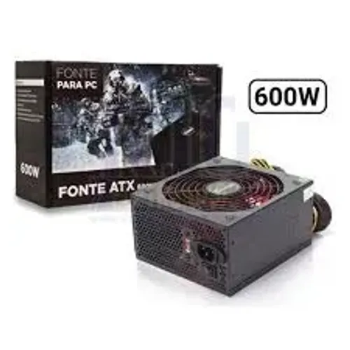 Fonte De Alimentação Para Pc 600w computador gamer