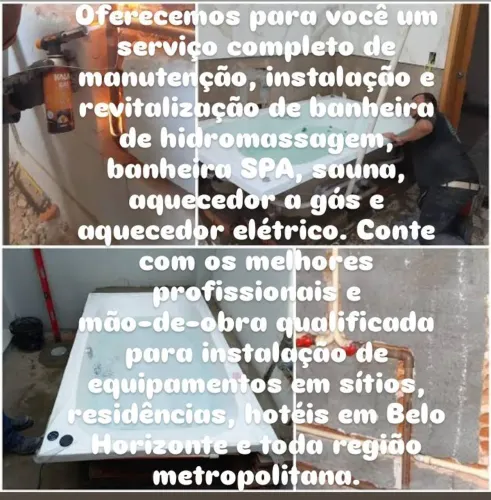Banheiras piscina jacuzzi reforma instalação