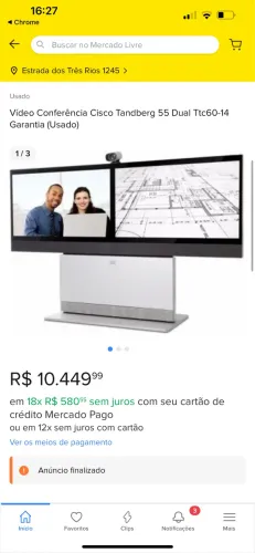 Vídeo Conferência CiscoTandberg Ttc60-14