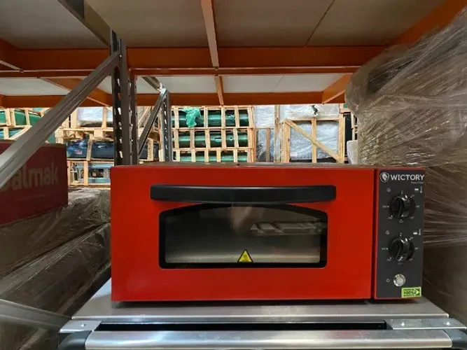 Forno Pizza Elétrico Gourmet Pedra 40cm Vermelho